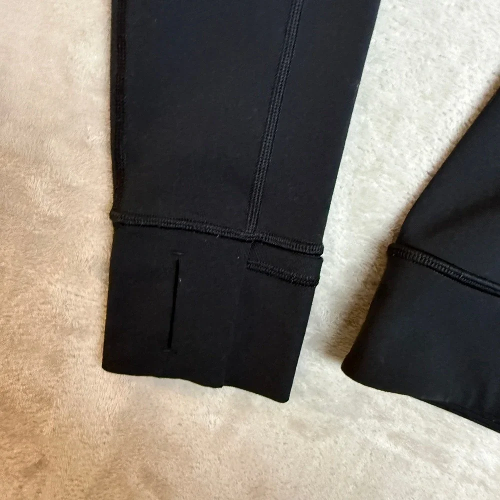 Ivivva by Lululemon Perfect your Practice Jacket Girls 14 Black Full Zip Slim EC